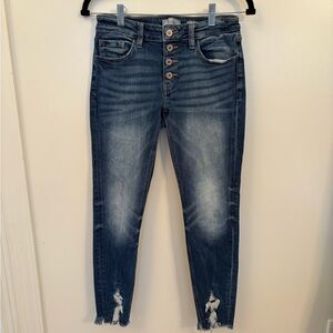 Women's Blue Distressed Jeans
